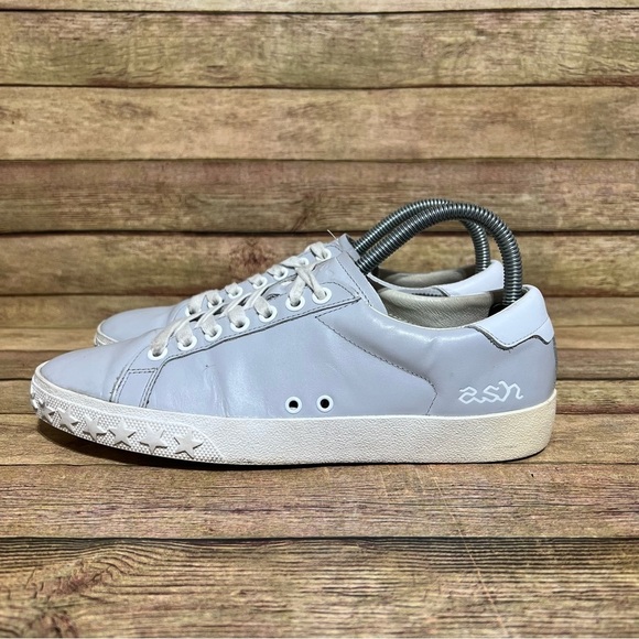 Ash Shoes - Ash Grey Leather Low Sneakers